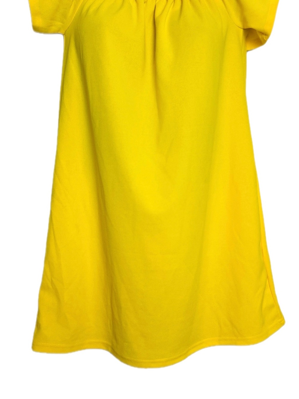 Bright Yellow Ruffle-Neck Summer Dress - Picture 11 of 15